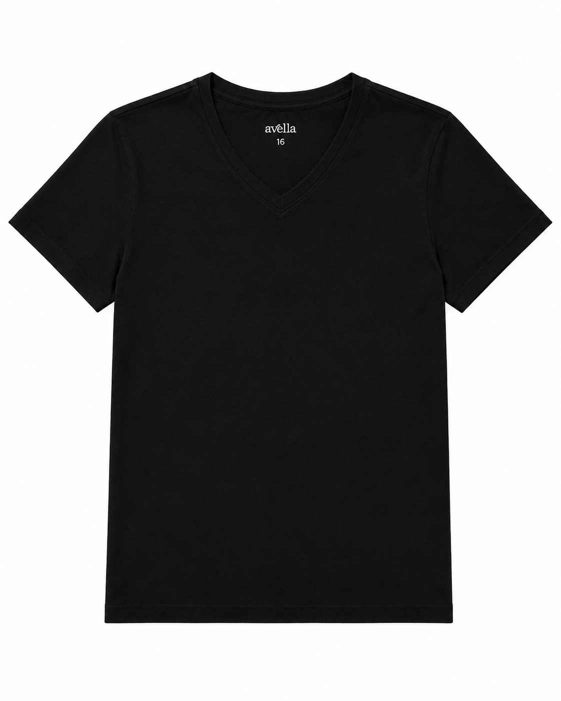 AVELLA WOMEN'S T-SHIRT V-NECK | BLACK