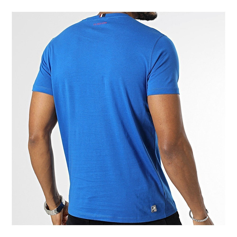 U.S POLO ASSN. MULTI-STRIP RIBBED T-SHIRT | BLUE