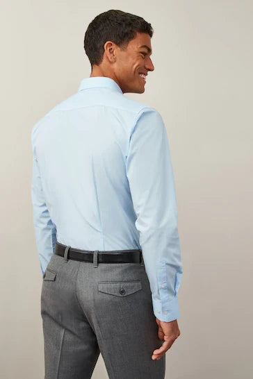 NEXT-EASY CARE SHIRT-MEN-SLIM FIT | LIGHT BLUE