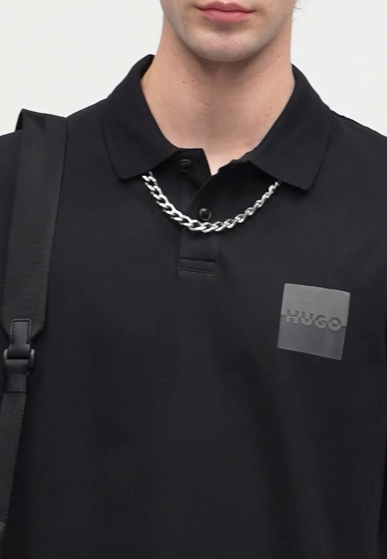 HUGO BOSS DUSPLITY POLO SHIRT | BLACK