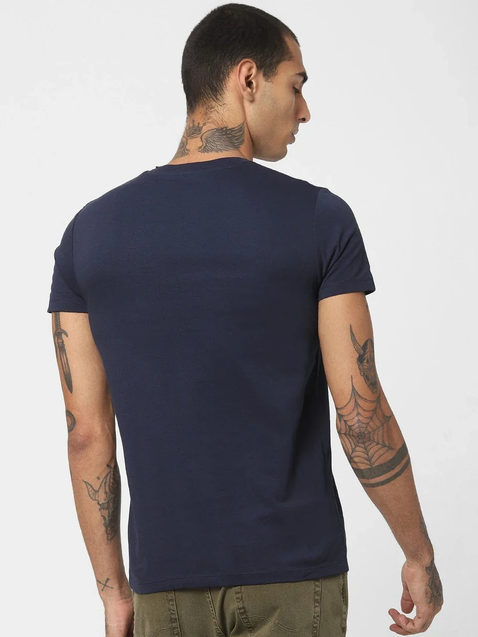 JACK & JONES LOGO CREW T-SHIRT | BLUE